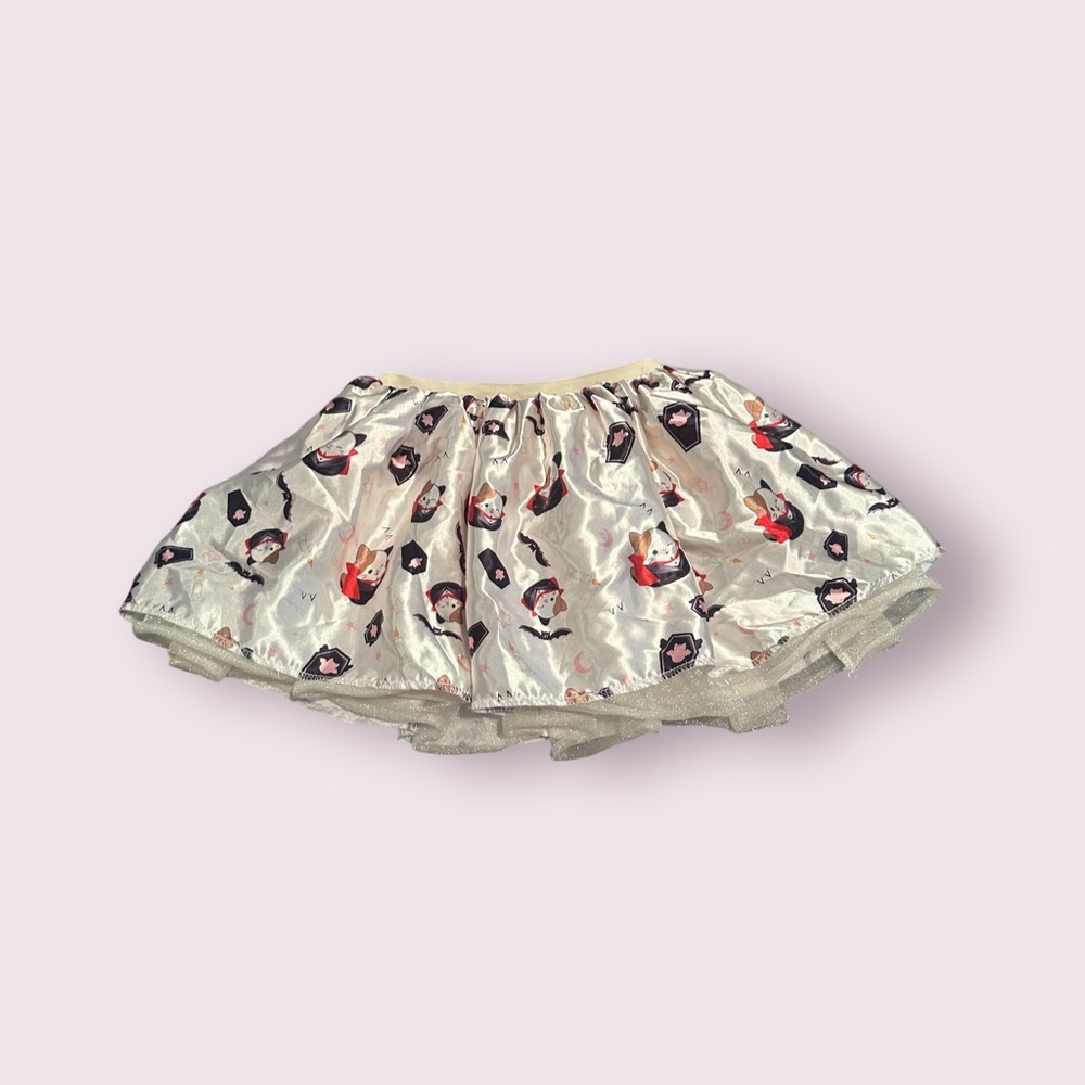 Girls Halloween Vampire Squishmallows Cream Tutu Skirt